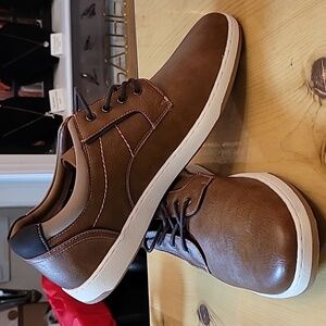 Rye by Hawker Rye Larelissi Contrast Stitch Sneaker in Cognac Men's 13